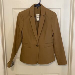 Express suit jacket size 2, camel colored, one button closure